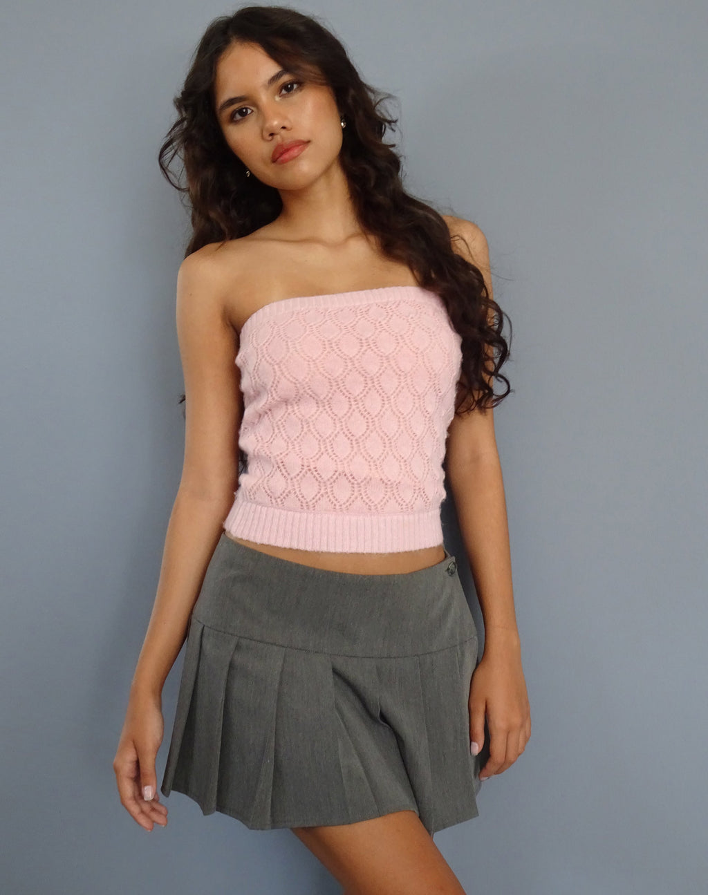 Canita Gebreide Tube Top in Ballet Roze