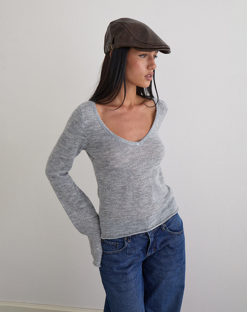 Afbeelding van Platte Pet in PU Donkerbruin