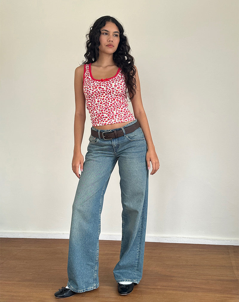 Afbeelding van Carili Vest Top in Aardbei 2023 Print