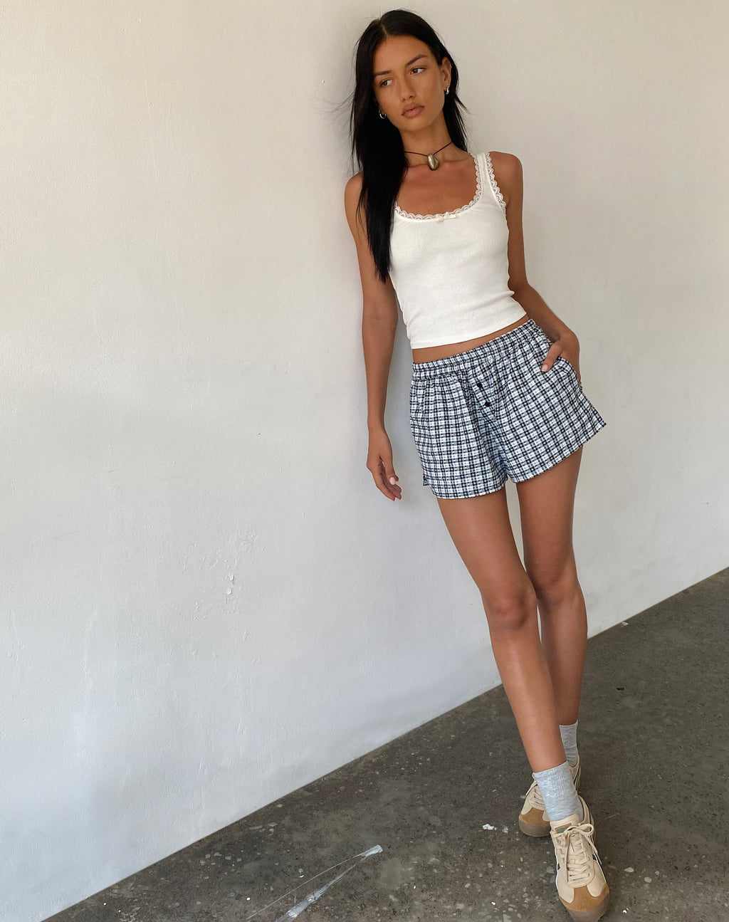 Laboxe Korte Short in Brandy Check