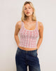 Afbeelding van Carillo Top in Wit met Lucky You Tekst in Rood
