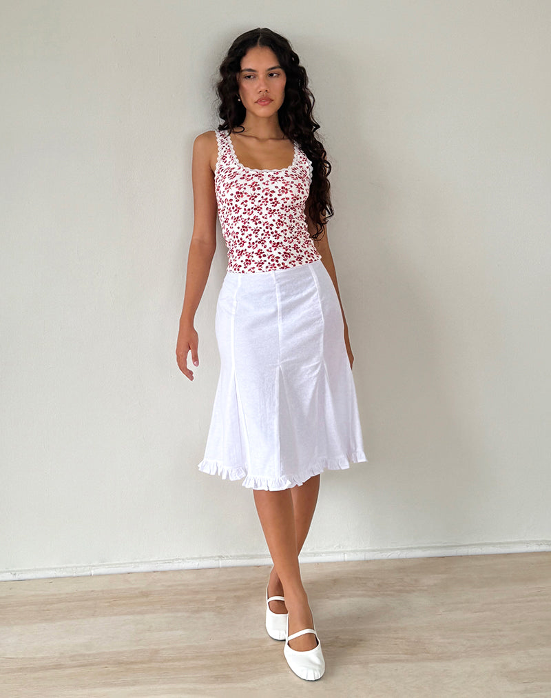 Afbeelding van Carillo Top in Zomer Aardbei Off White