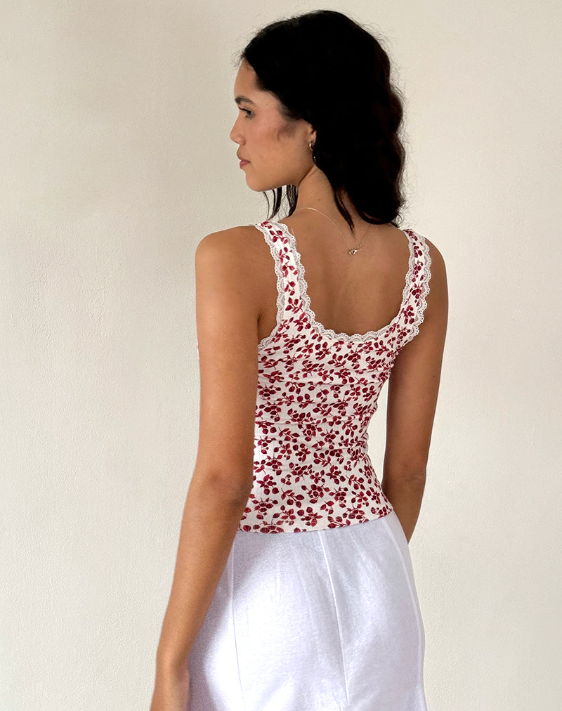 Afbeelding van Carillo Top in Zomer Aardbei Off White