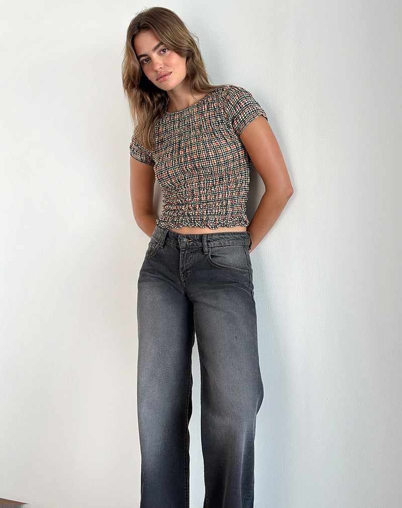 Afbeelding van Caripa Shirred Top in Country Check