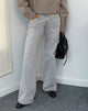 Afbeelding van Roomy Extra Wide Low Rise Jeans in Grey Wash