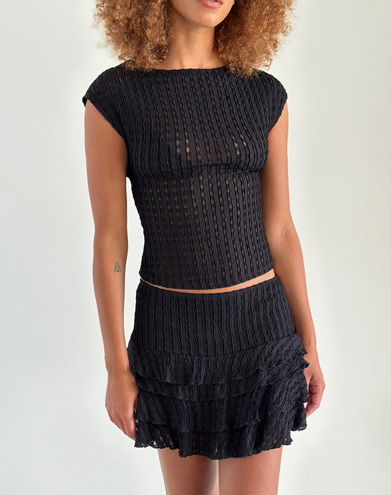 Afbeelding van Nova Top in Crinkle Jet Black