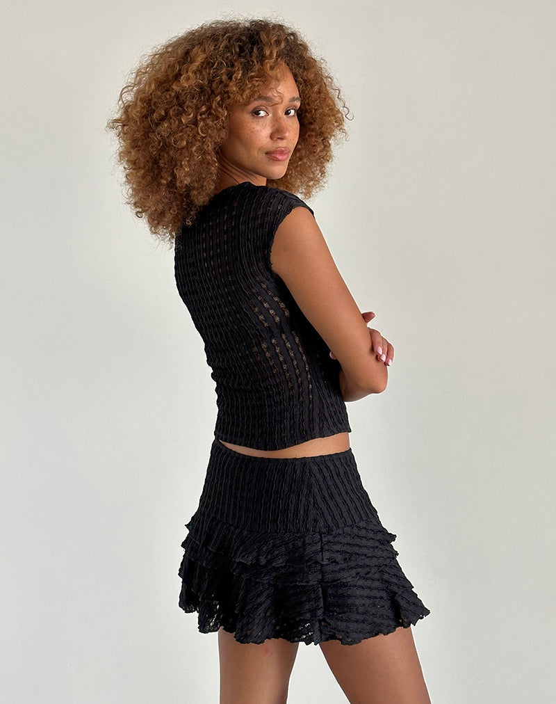 Afbeelding van Nova Top in Crinkle Jet Black