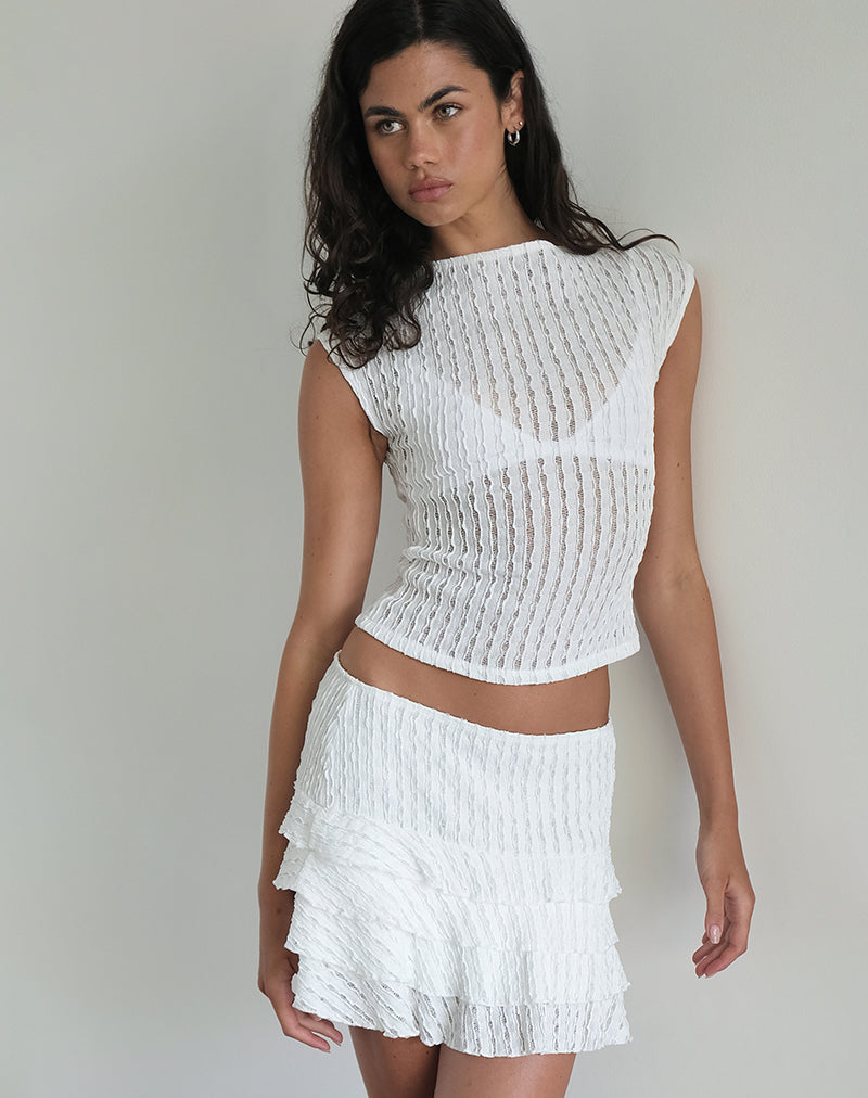 Afbeelding van Nova Top in Crinkle Wit