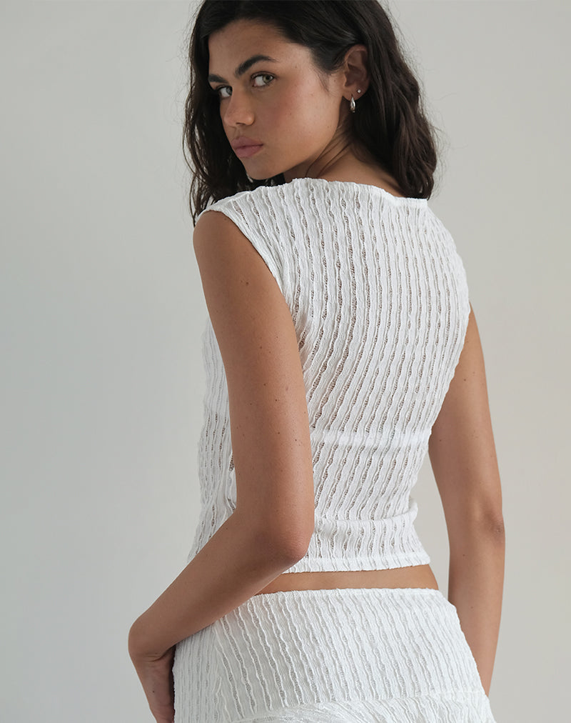 Afbeelding van Nova Top in Crinkle Wit