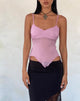 Afbeelding van Carmeline Longline Cami Top in Shimmer Pink