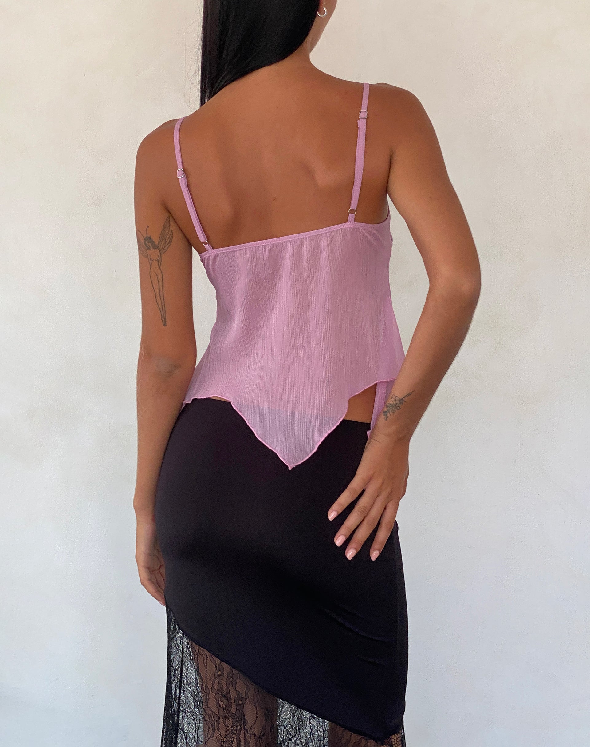 Afbeelding van Carmeline Longline Cami Top in Shimmer Pink