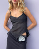 Afbeelding van Carmeline Longline Cami Top in Shimmer Black