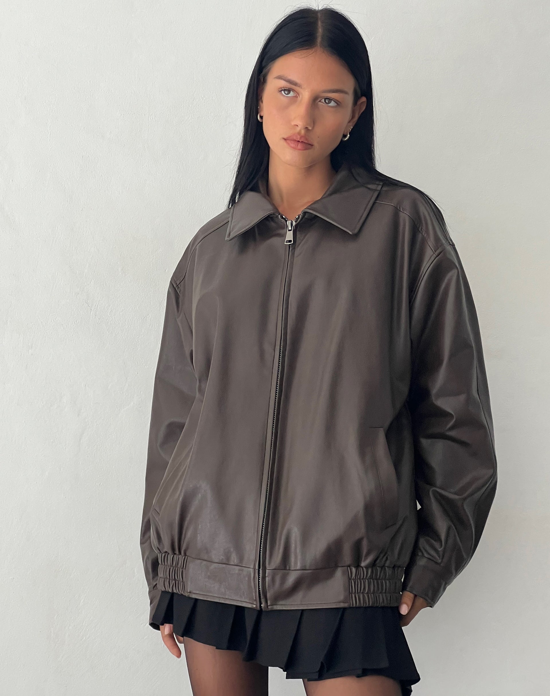 Afbeelding van Cavita Jacket in Pu Bitter Chocolate