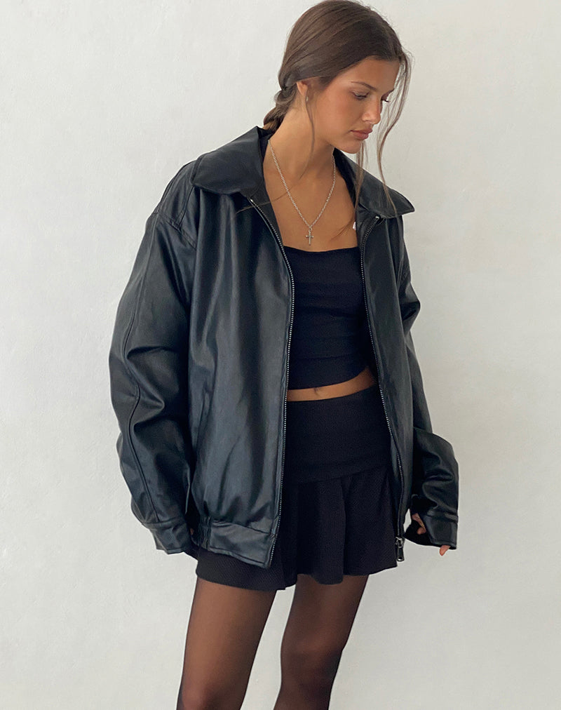 Afbeelding van Cavita Jacket in PU Zwart