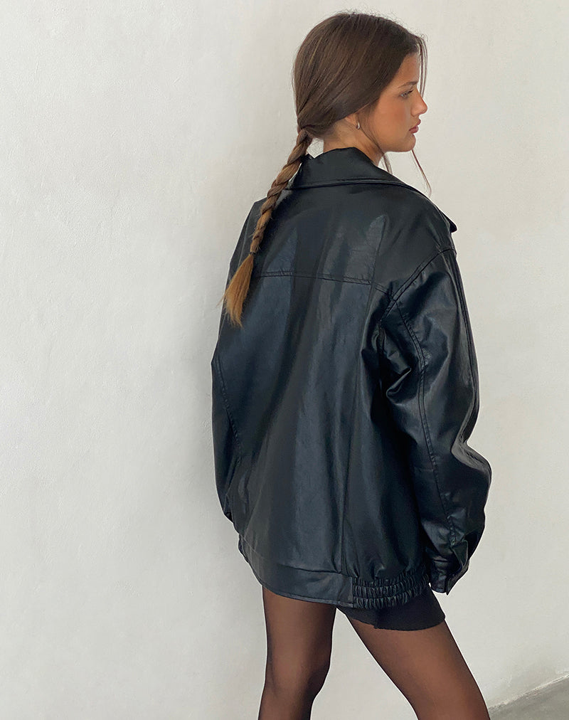 Afbeelding van Cavita Jacket in PU Zwart