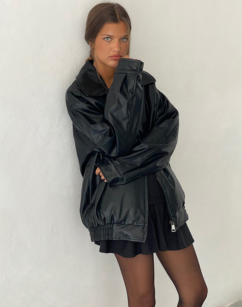 Afbeelding van Cavita Jacket in PU Zwart
