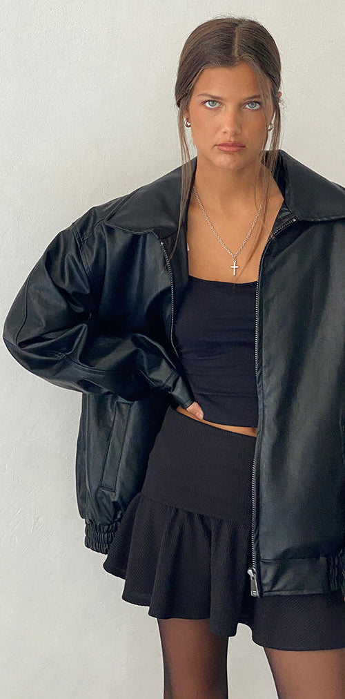 Afbeelding van Cavita Jacket in PU Zwart
