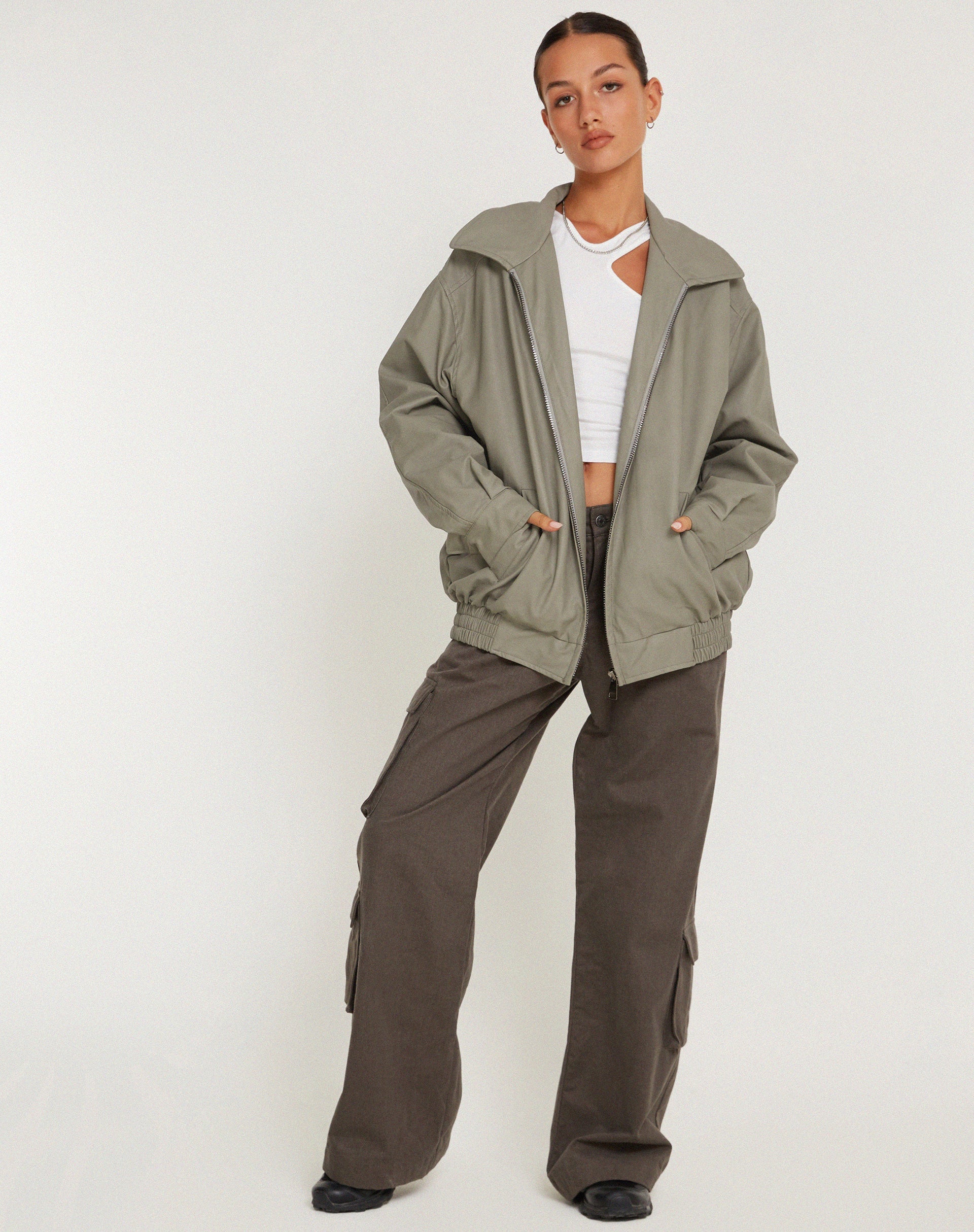 Afbeelding van Cavita Jacket in PU Grey