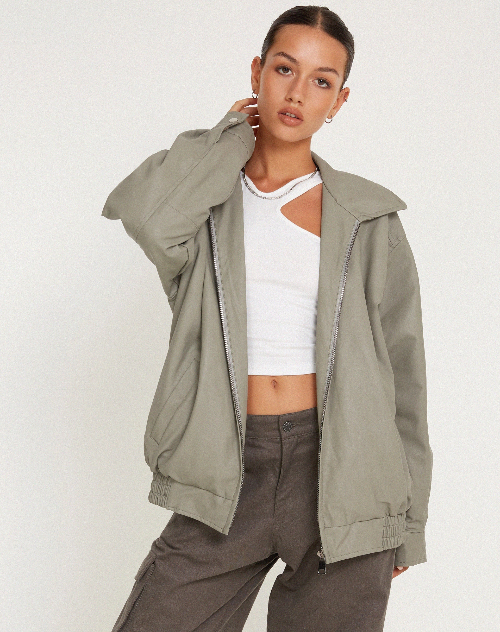 Afbeelding van Cavita Jacket in PU Grey