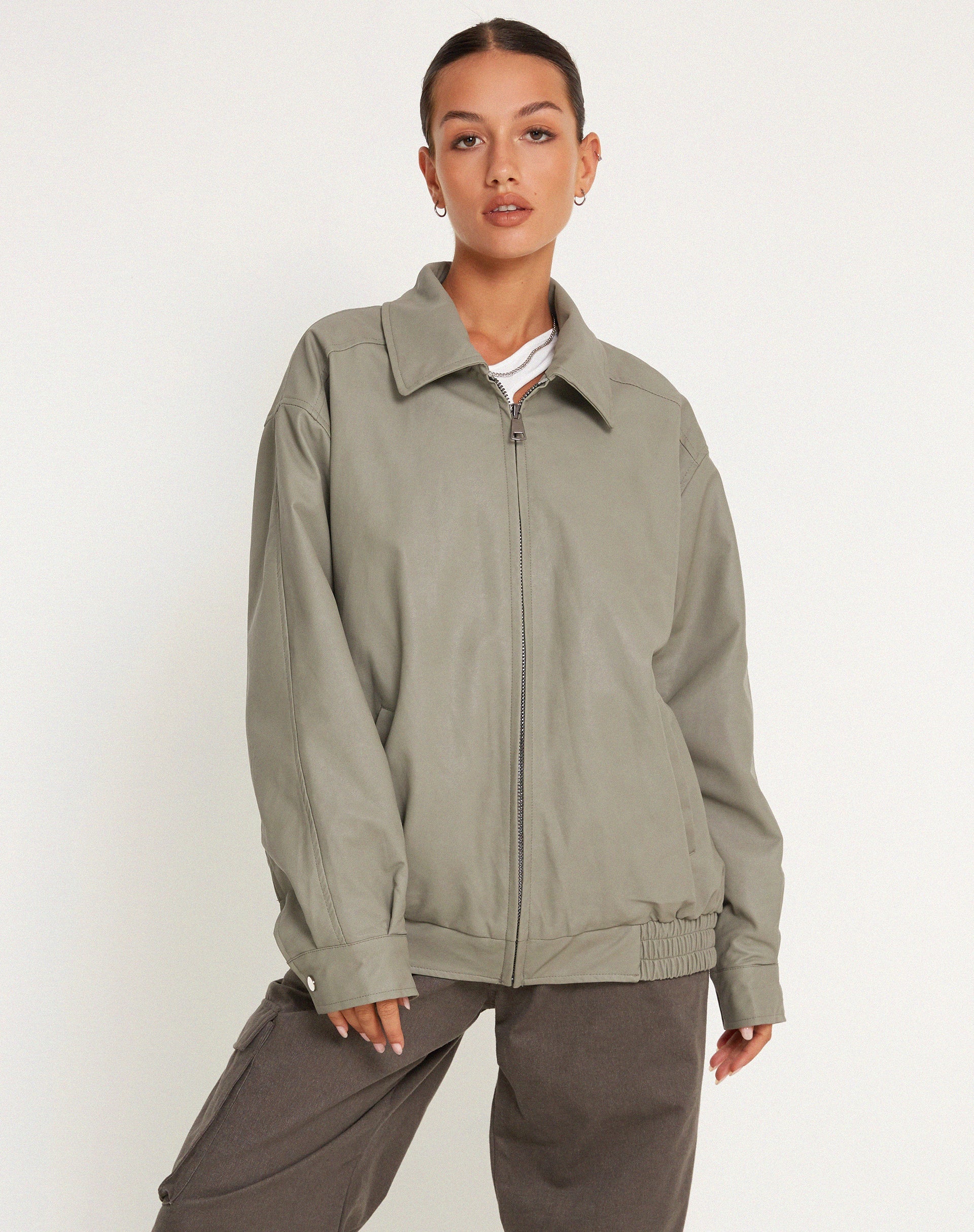 Afbeelding van Cavita Jacket in PU Grey