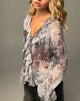 Afbeelding van Cecelia Blouse met Ruches in Vervormde Dierenprint