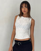 Afbeelding van Cerise Tank Top in Ripple White