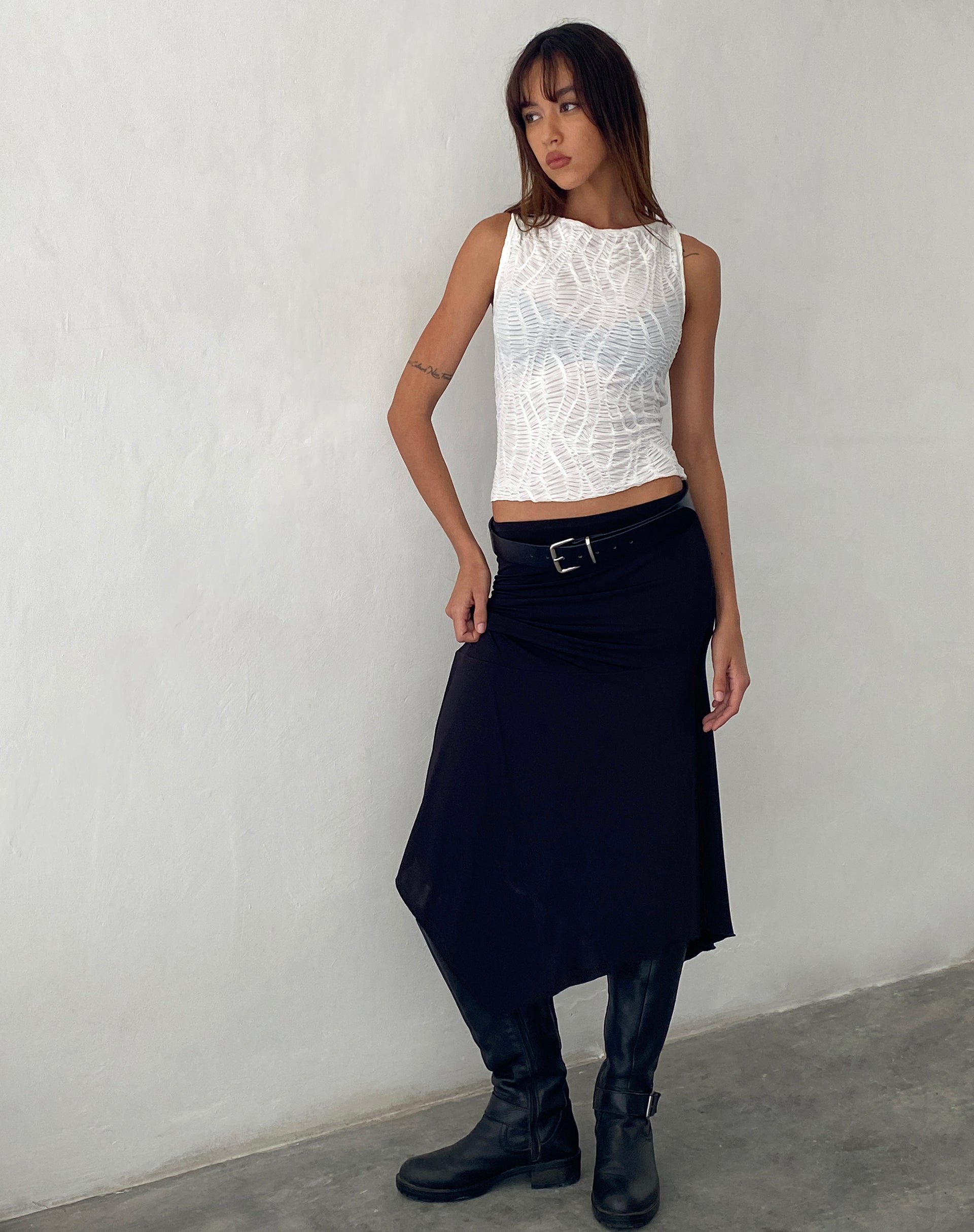 Afbeelding van Cerise Tank Top in Ripple White
