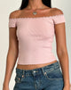 Afbeelding van Chacha Top in Rib Lace Pink Lady