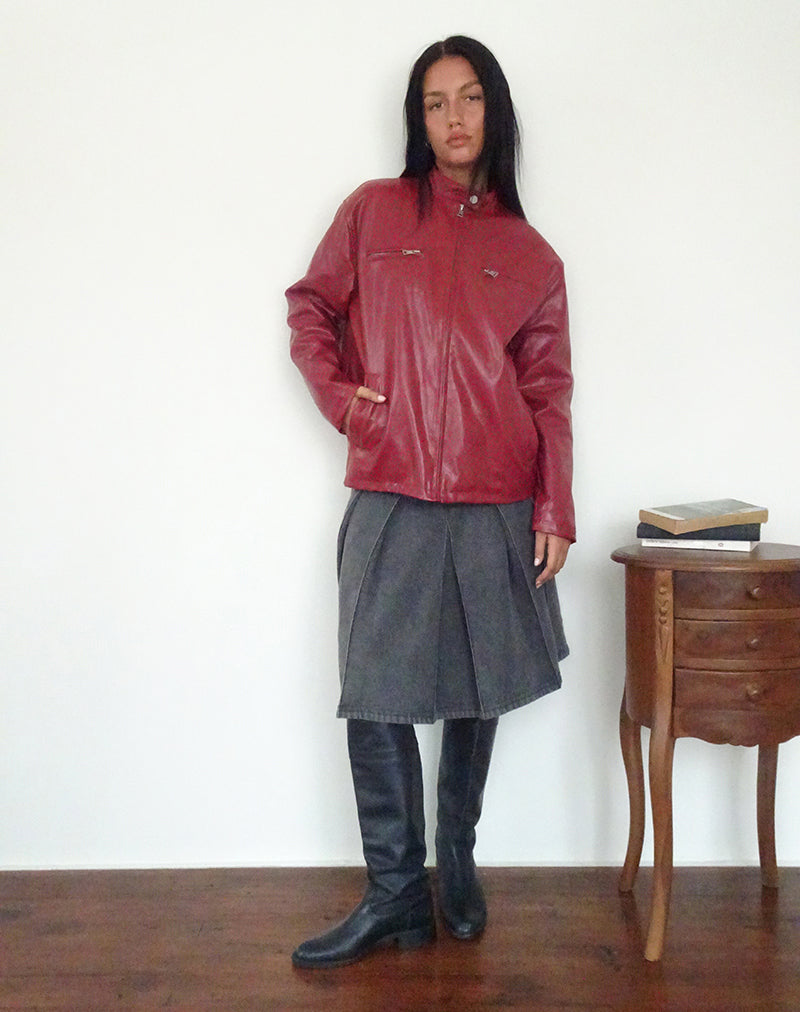 Afbeelding van Charlize Moto jas in PU rood