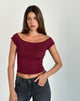Afbeelding van Charya Off Shoulder Top in Bourgondië