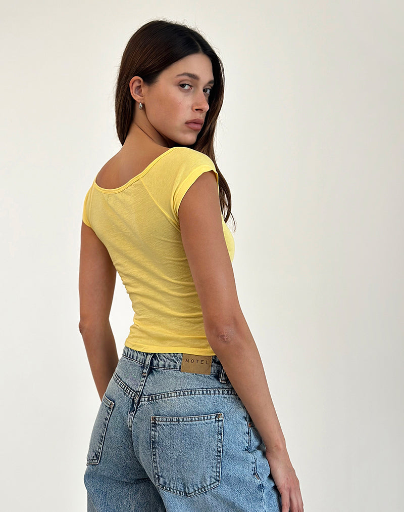 Afbeelding van Charya Off Shoulder Top in Limonade
