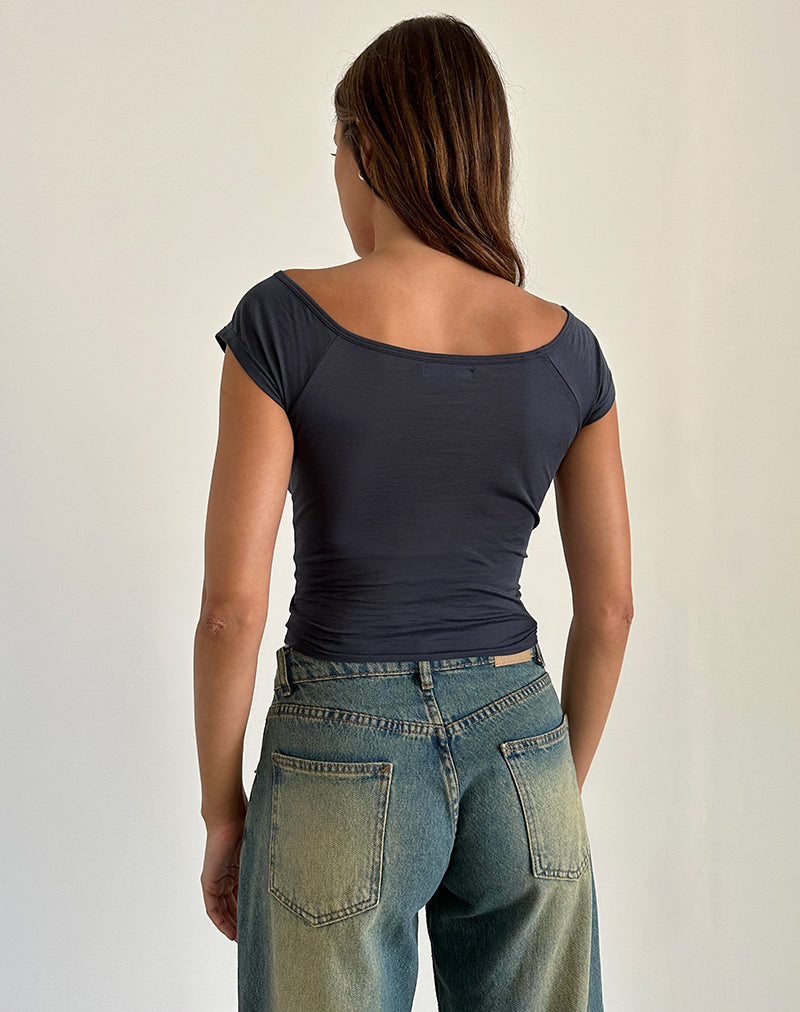 Afbeelding van Charya Off The Shoulder Top in Ocean Storm