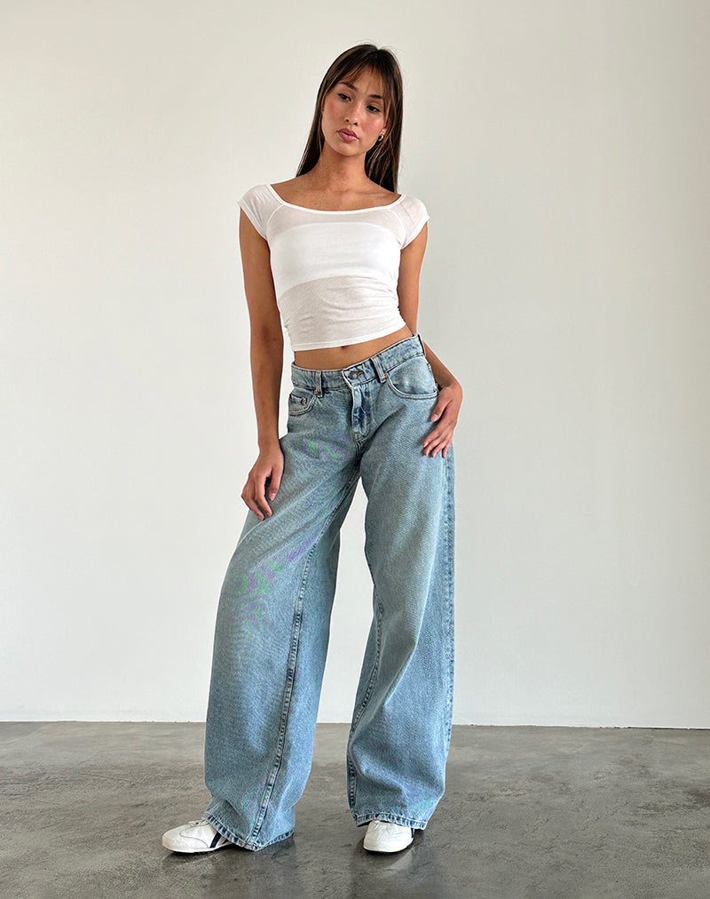 Afbeelding van Charya Off The Shoulder Top in Off White