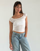 Afbeelding van Charya Off The Shoulder Top in Off White