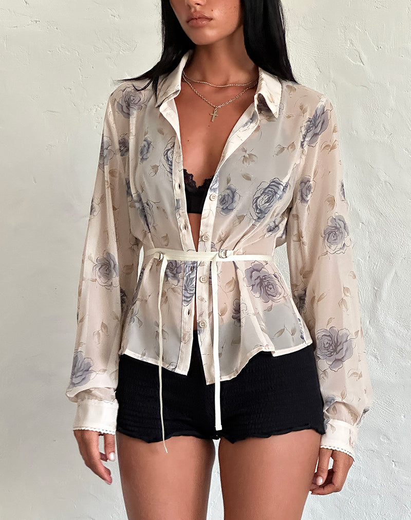 Christabel Shirt in Wild Rose Blauw