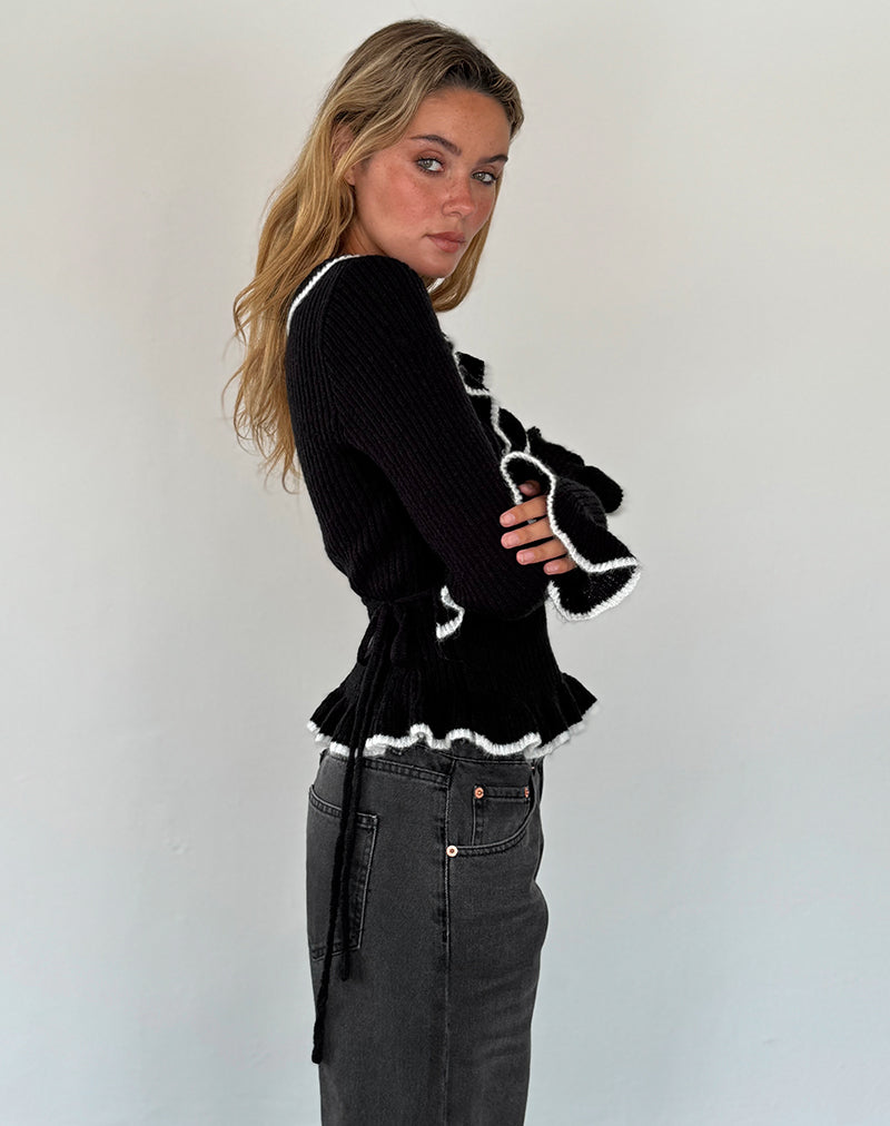 Christella Top in Zwart