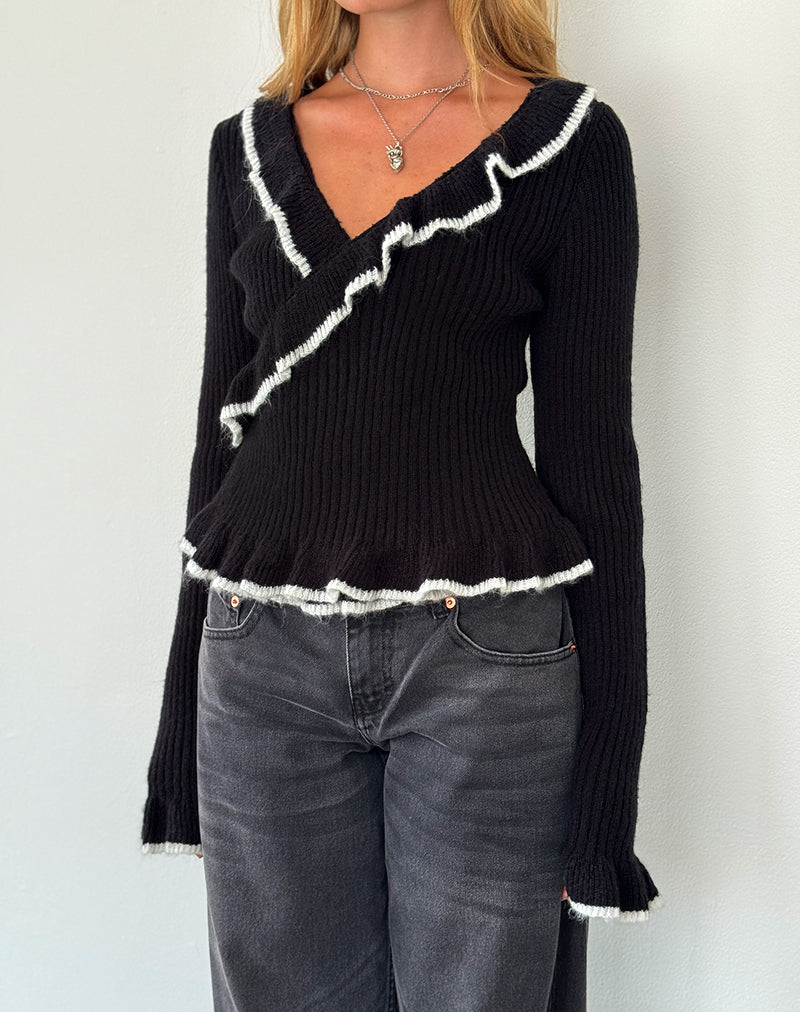 Christella Top in Zwart