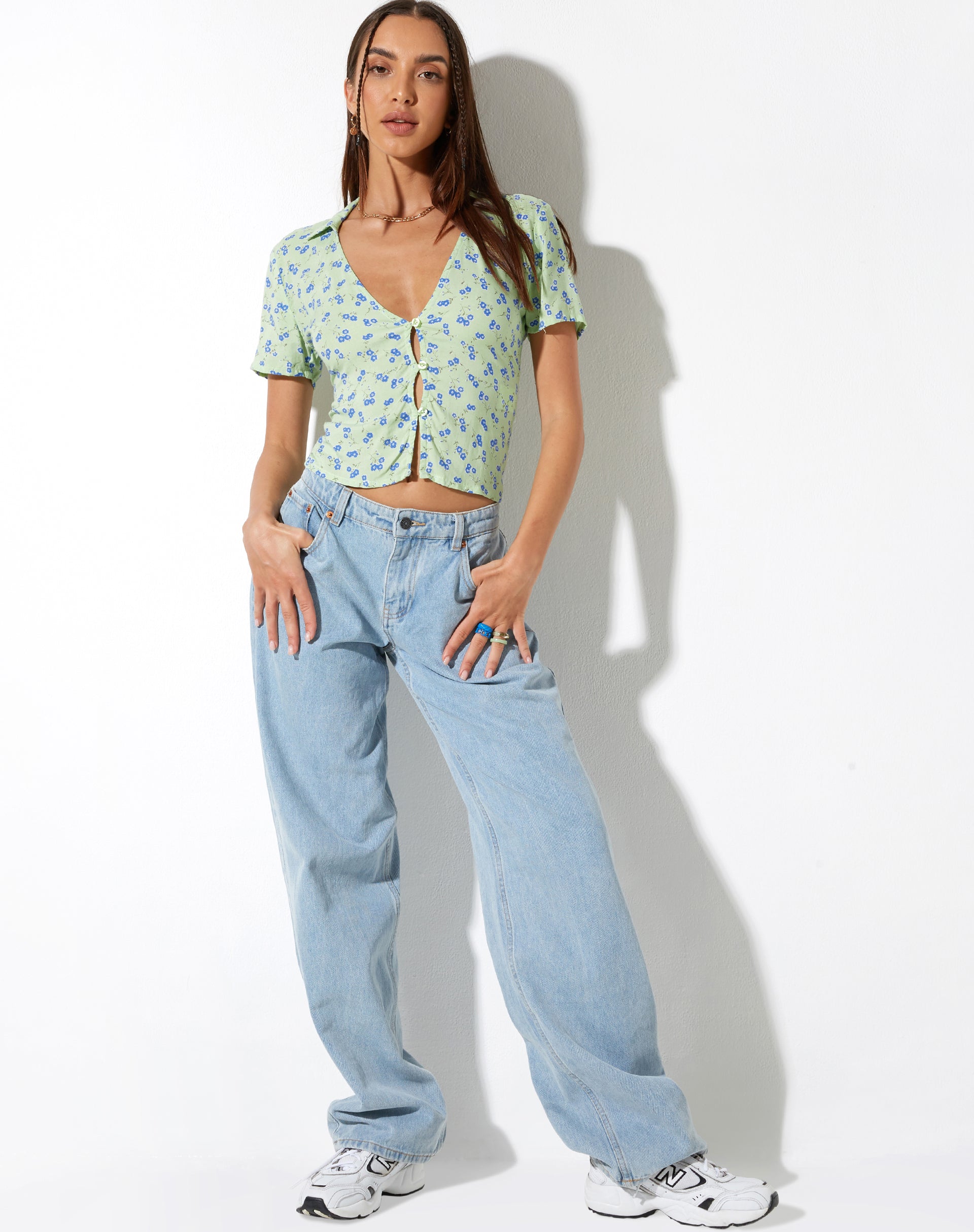 Afbeelding van Chu Top in Lime Floral