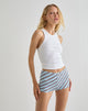 Afbeelding van Ciana Hot Pants in diagonaal streep lichtblauw
