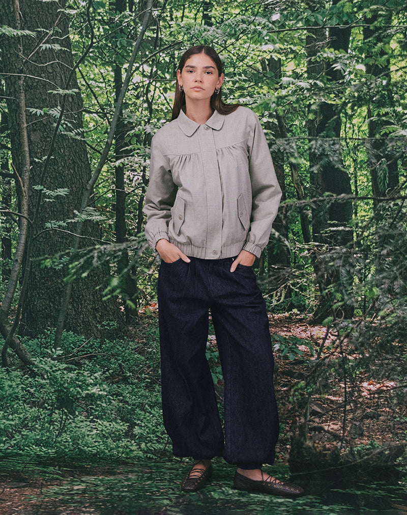 Cindari jasje met kraag in grijs