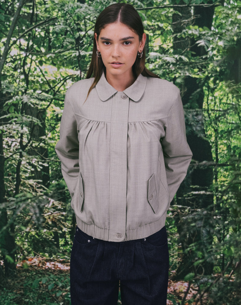 Cindari jasje met kraag in grijs