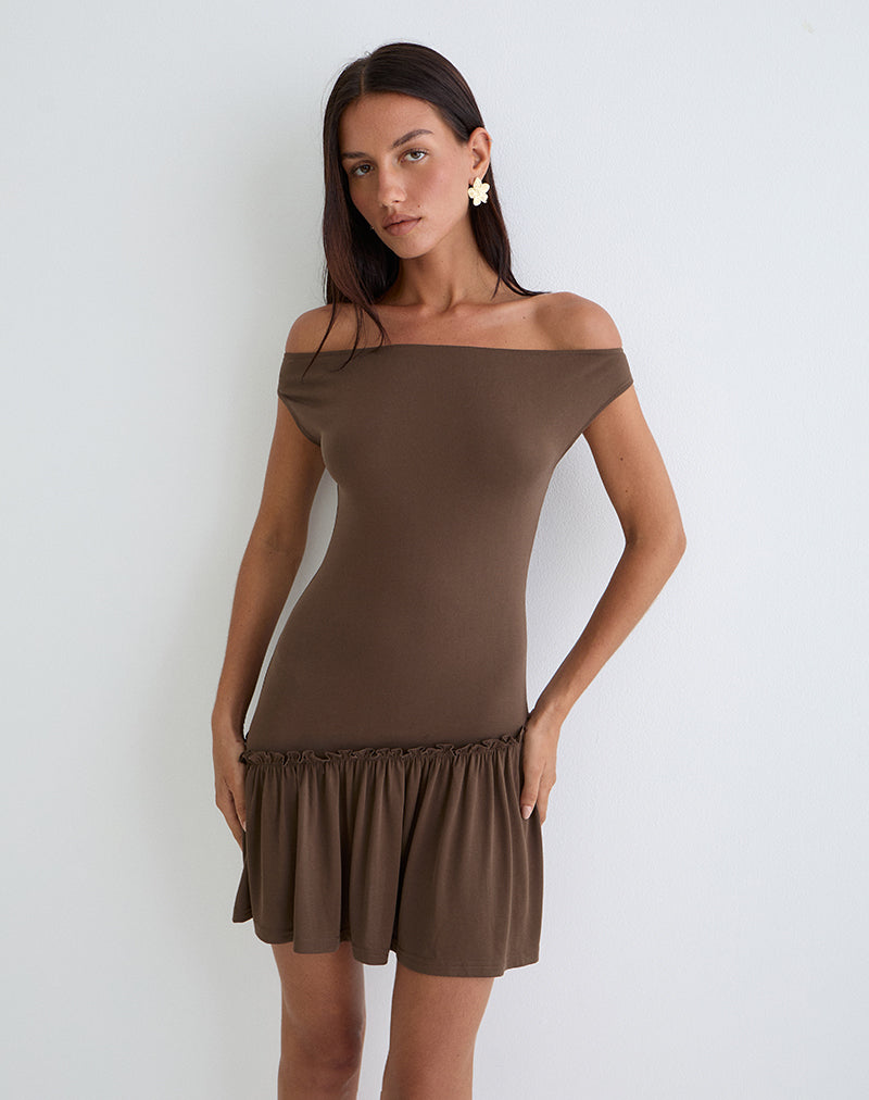Afbeelding van Ciro Mini Jurk in Chocolade