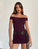 Afbeelding van Ciya Mini jurk in dikke rib Oxblood