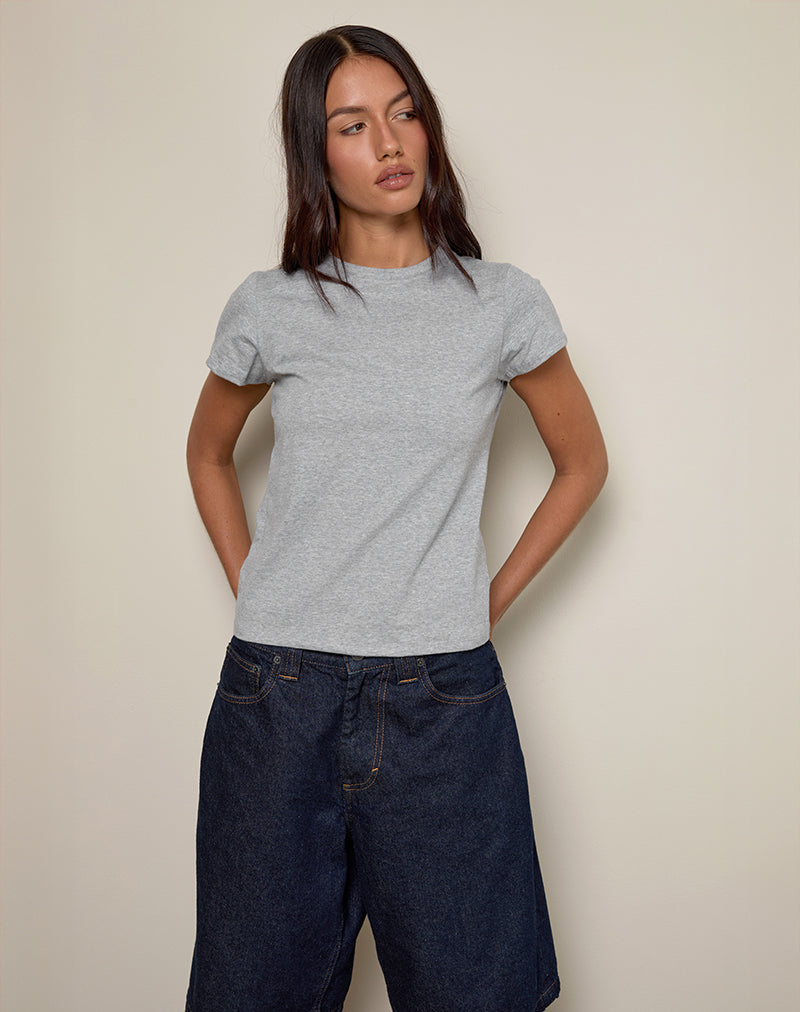 Afbeelding van Clio Baggy Tee in Grijs Marl