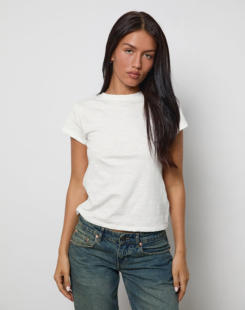 Clio Baggy T-shirt in Ivoor