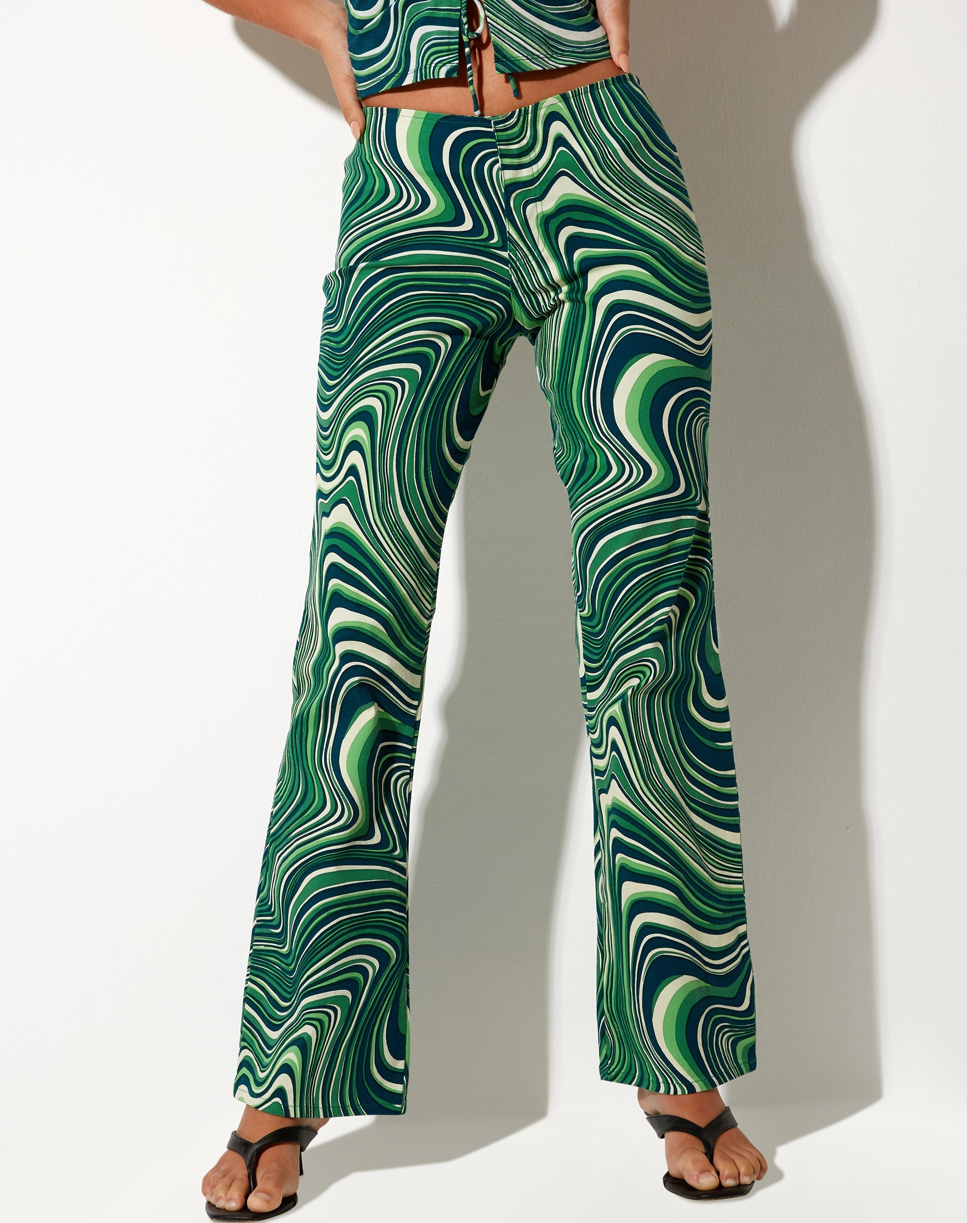 Afbeelding van Coban broek in 70s Ripple Green