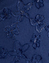 Sequin gebreid marineblauw