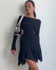 Afbeelding van Cordelia Cut Out Mini Dress met lange mouwen in zwart