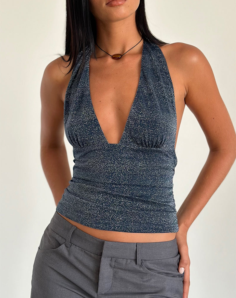 Afbeelding van Cosimo Halter Top in Midnight Shimmer