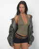 Afbeelding van Cosimo Halter Hals Top in Getextureerd Khaki
